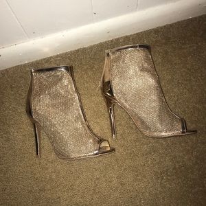 Open toe ankle booties